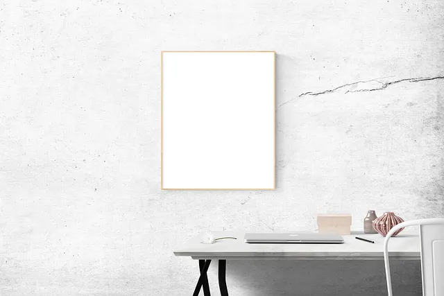 Editorial poster and print layout displayed in a modern studio