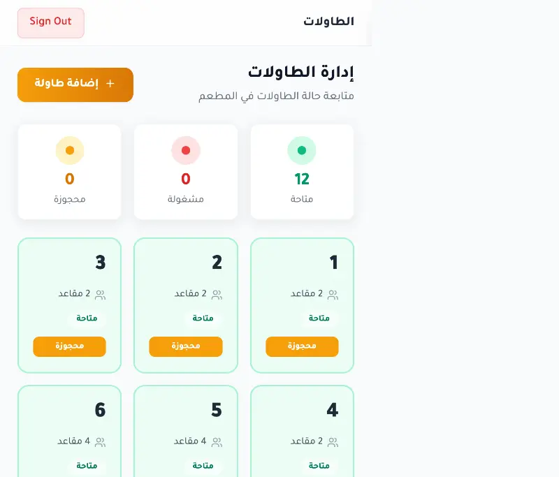 نظام نقاط البيع للمطاعم